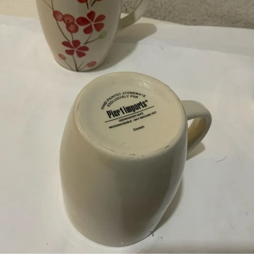 Pier 1 imports 3 pc Coffee Cup Mug Set